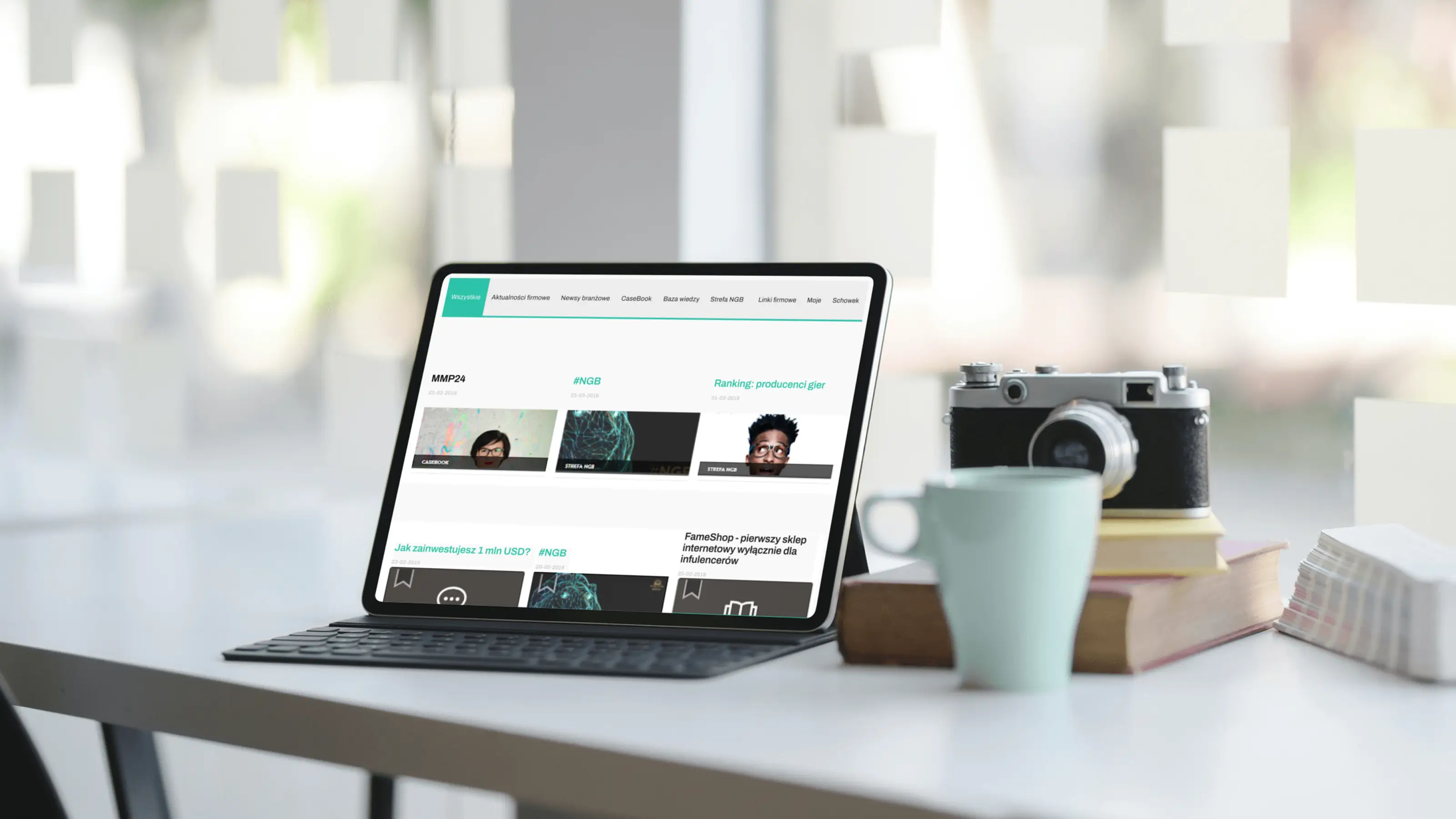 laptop z wyświetloną na ekranie aplikacją społecznościową